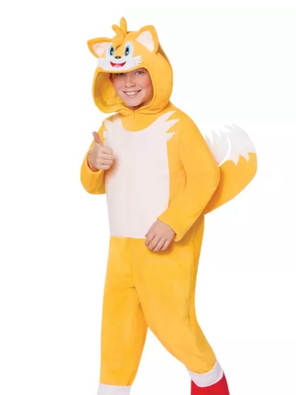 Tails from Sonic Hedgehog Child Unisex Halloween 1pc Plush Costume Medium 8-10
